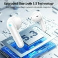 thumbnail image 3 of Auriculares inalámbricos Bluetooth 5.3 Sonido estéreo 4 micrófonos ENC IP7 resistentes al agua Carga rápida USB-C Mini intraauriculares para dispositivos Android e iOS, 3 of 7