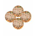 thumbnail image 7 of 13 Inch Round Placemats Set of 4, Orange Yellow Pumpkin Non Slip Heat Insulation PP Table Mats, Thanksgiving Botanical Wooden Leaves Fall Washable Place Mats for Kitchen Dining Party Table Decor, 7 of 7