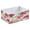 Red Flowers and Leaves, variant on Foldable Fabric Storage Bin Home Cubes Clothing Organizer Bins Large Collapsible Box Basket for Home Organizer Lavender and Pink Flowers