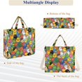 thumbnail image 6 of FORMRS Womens Corduroy Tote Bag Crossbody Shoulder Purse Handbag with Detachable Strap, Colorful Birds Pattern, 6 of 7