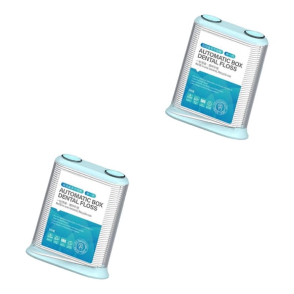 Qarigey Selecciones de hilo de tamaño de viaje ABS para el cuidado bucal On Go Cuidado de la salud bucal fácil limpieza completa azul Azul 9.5x4.4x11cm 2Conjunto