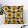 thumbnail image 4 of Pofeuu Sunflowers Print Double-sided plush pillowcase Square Throw Pillow Covers Pillows Cover for Living Room Bedroom Sofa Couch Cushion Cover（No pillow core）-20"x20", 4 of 7