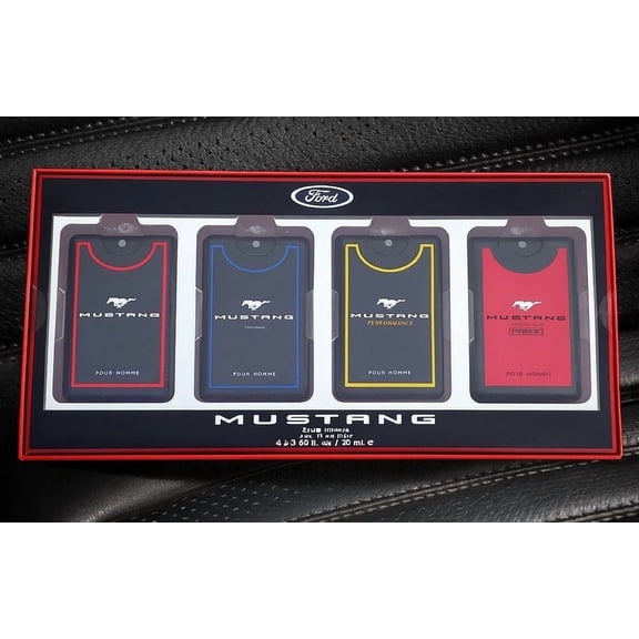 Ford Mustang Men’s Eau De Toilette Spray Cologne Gift Set - 4 x 0.68 oz / 20ml