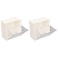 thumbnail image 3 of Caja de almacenamiento de escritorio, 2 uds., caja de soporte colgante con cubierta transparente sin perforaciones montada en la pared, 3 of 5
