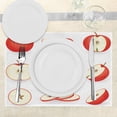 thumbnail image 3 of Ambesonne Sweets Place Mats Set of 4, Juicy Fresh Fruits Nature, Standard Size, Cream Scarlet, 3 of 6