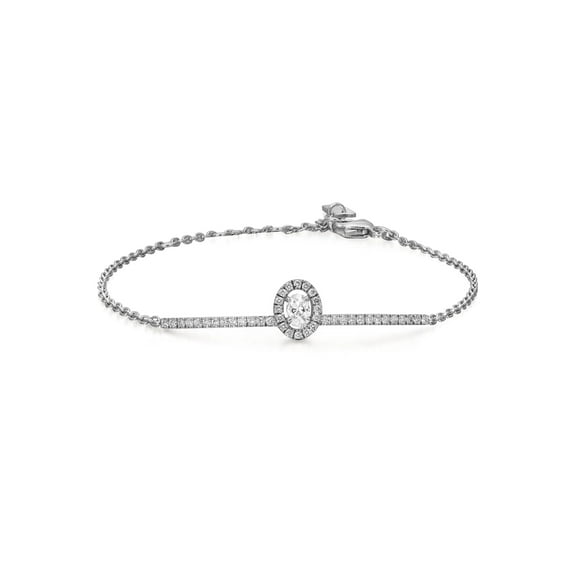 Messika 0.36Cttw Glam'Azone Diamond Chain Bracelet 18K White Gold