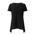 thumbnail image 6 of Odeerbi Womens Maternity Tops Short Sleeve Breastfeeding Shirt Pregnancy Clothes Solid Color Round Neck Short Sleeve Nursing Blouse Maternity Clothes Black 2XL, 6 of 6