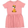 thumbnail image 3 of Inktastic Cute Giraffe, Giraffe with Sunglasses, Cute Animal Girls Toddler Dress, 3 of 5