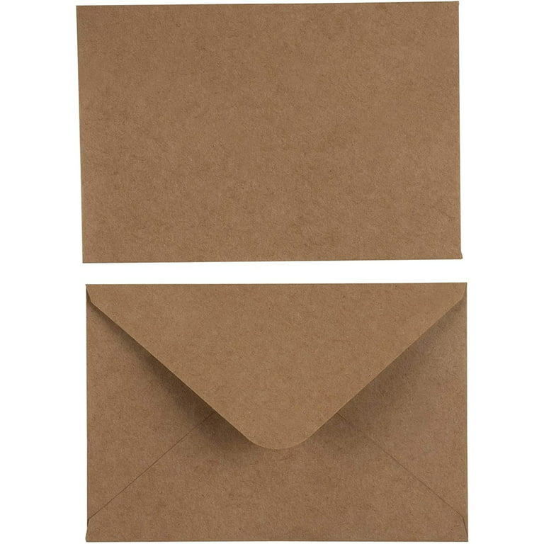Eupako A6 Brown Envelopes 4X6, 100 Pack Self Seal Envelopes for 4X6 Cards,  Photo