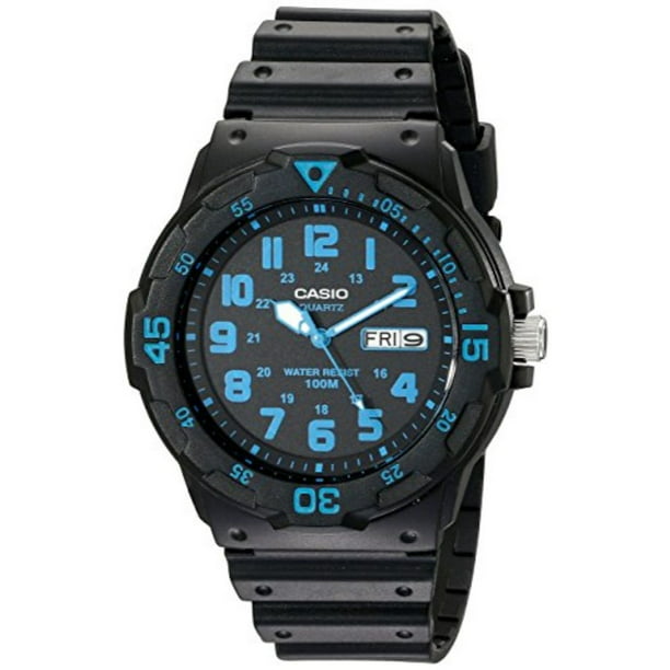Unisex MRW200H-2BV Neo-Display Black Watch with Resin Band