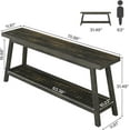thumbnail image 2 of 71-Inch Farmhouse Console Table for Entyrway,2-Tier Sofa Table, 2 of 7