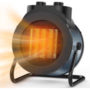 Space Heaters for Indoor Use, 1500W PTC Electric Heater with 90°Adjustable Angle, Fast Safety Heat, Small Portable Heater for Office Home(Blue)