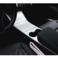 thumbnail image 2 of Xotic Tech 4pcs White ABS Chrome Plating Center Console Cup Holder Panel Trim for Tesla Model 3 2017-2020, 2 of 9