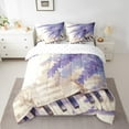 Lavender Bedding Comforter Sets,Black White Piano Full Comforter Set 7