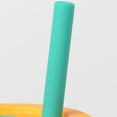 thumbnail image 2 of Botella de agua con pajita de dibujos animados para niños, taza de paja de silicona portátil a prueba de fugas para niñas, niños pequeños, verde, 400ml, 2 of 5