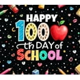 thumbnail image 4 of LUUFILx Happy 100th Day of School Banner Celebration Decorations Colorful Backdrop School Party Supplies Classroom Event Background Photography Props, 4 of 8