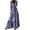 Purple, variant on Dresses for Women Plus Size V-Neck Print 3/4 Sleeve Patchwork Fashion Casual Long Dress