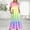 Multicolor, variant on Nrmvnmi Women's Summer Casual Tie Dye Short Sleeve Crewneck Dress Casual Flowy Tiered Maxi Beach Dress With Pockets Multicolor-S