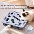 thumbnail image 4 of Cat Scratch Puzzle Enrichment Box, Cat Nail File Enrichment Box, Felt Cats Toy Maze Boxes, Interactive Puzzle Toy for Indoor Cats and Kittens Self Play Exercise & Hunting (Gray,Round), 4 of 8