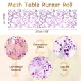 thumbnail image 2 of Caminito de mesa púrpura Uxcell, 11" x 9 pies, decoración de malla metálica con lentejuelas, 2 of 6