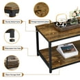 thumbnail image 6 of Alden Design Industrial Coffee Table with Storage Shelf, Rustic Brown, 6 of 7