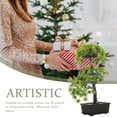 thumbnail image 2 of Adorno de árbol de pino artificial, planta realista, decoración de bonsái en maceta, planta en maceta realista, 2 of 5