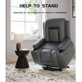 thumbnail image 6 of Garvee Oversized Lift Recliner Chair,  with Heat, Massage, Adjustable, Gray, 6 of 6