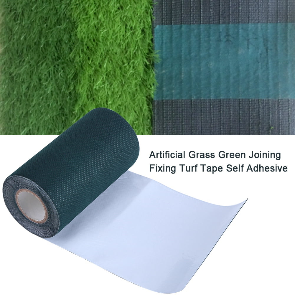 TOPINCN 5mx15cm Artificial Grass Green Joining Fixing Turf Tape Self