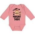 thumbnail image 3 of Inktastic Monkey I Love Hanging out with My Papa Boys or Girls Long Sleeve Baby Bodysuit, 3 of 5