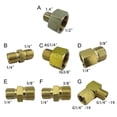 thumbnail image 3 of Sturdy Copper LPG Adapter 3/8Inch Female to 1/4Inch Male Left Thread Gas Line Fitting Accessory for Stove Cooker, 3 of 5