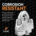 thumbnail image 5 of Wire Rope Clamp for Stainless Steel Wire Rope - 1/8" Galvanized U Bolt Style Cable Clips - for Guy Line, Metal Fence, Antenna, Clothesline, Rigging Hardware, Batting Cage - by Xpose Safety Pack of 48, 5 of 5