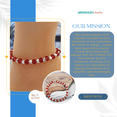 thumbnail image 4 of Besheek Frosted Red Faceted Crystal Artisan Beaded with Extension Adjustable Anklet, 4 of 7