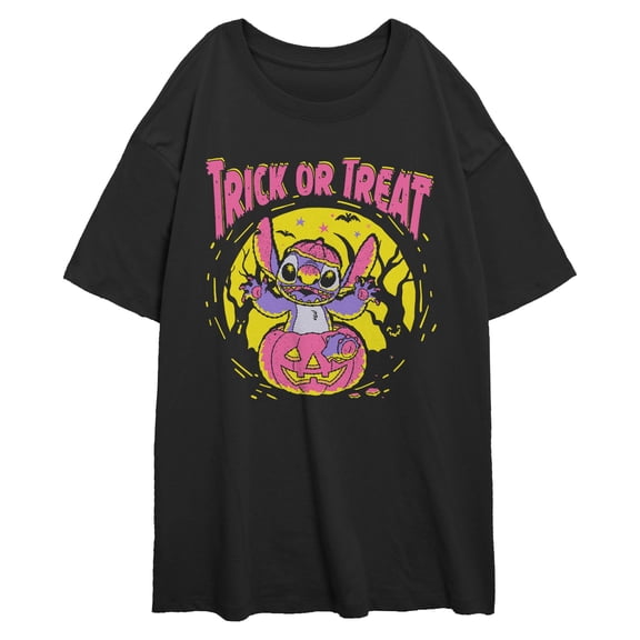 Juniors Lilo & Stitch Halloween Trick or Treat Night T Shirt