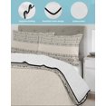 thumbnail image 4 of Beige Black Boho Twin Size Down Alternative Comforter, Lightweight Comforter Quilt Bedding Set with Pillow Shams Vintage Ethnic Tribe Abstract Art All Seasons Bed Comforter Duvet Insert 68"x86", 4 of 7