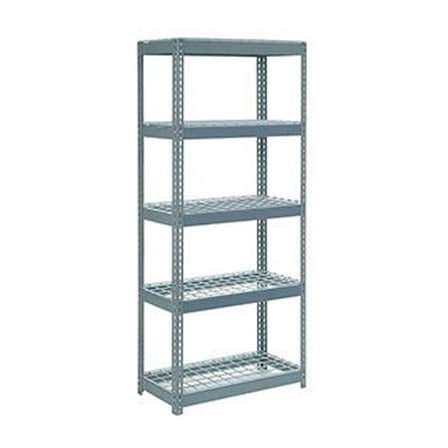 Boltless Extra Heavy Duty Shelving 36"W x 24"D x 84"H, 5 Shelves, Wire Deck