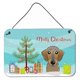 thumbnail image 1 of Caroline's Treasures - Árbol de Navidad y perro salchicha de pelo duro para colgar en la pared o en la puerta BB1605DS812, 8HX12W, multicolor Caroline's Treasures BB1605DS812, 1 of 1