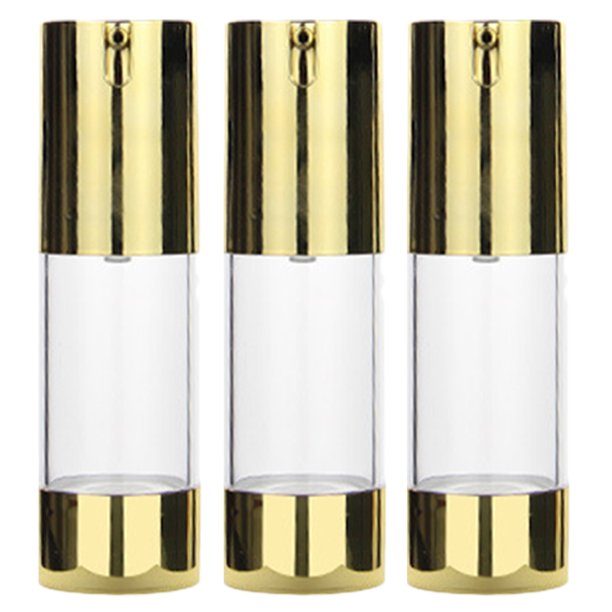 GOOHOCHY 3 botellas de viaje rellenables, vacías, con dispensador de crema hidratante y bomba de viaje para artículos de tocador, 30 ml.