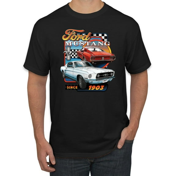 Wild Bobby Ford Mustang II Supercoupe 1977 Cars and Trucks Men Graphic Tee, Black, Small