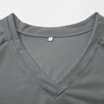 thumbnail image 7 of Endives Women's Long Sleeved T Shirt Retro Shirt V Neck Loose Thin Breathable Womens Top Spring Summer Grey, 7 of 7
