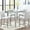 Beige+Silver Gray, variant on 5 Counter Height Dining In Silver Grey With Ergonomic Chairs Square Table And Comfy Chair Construction