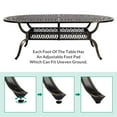 thumbnail image 3 of VIVIJASON 83.80" Cast Aluminum Adjustable Outdoor Dining Table with Umbrella Hole, Antique Bronze, 3 of 7