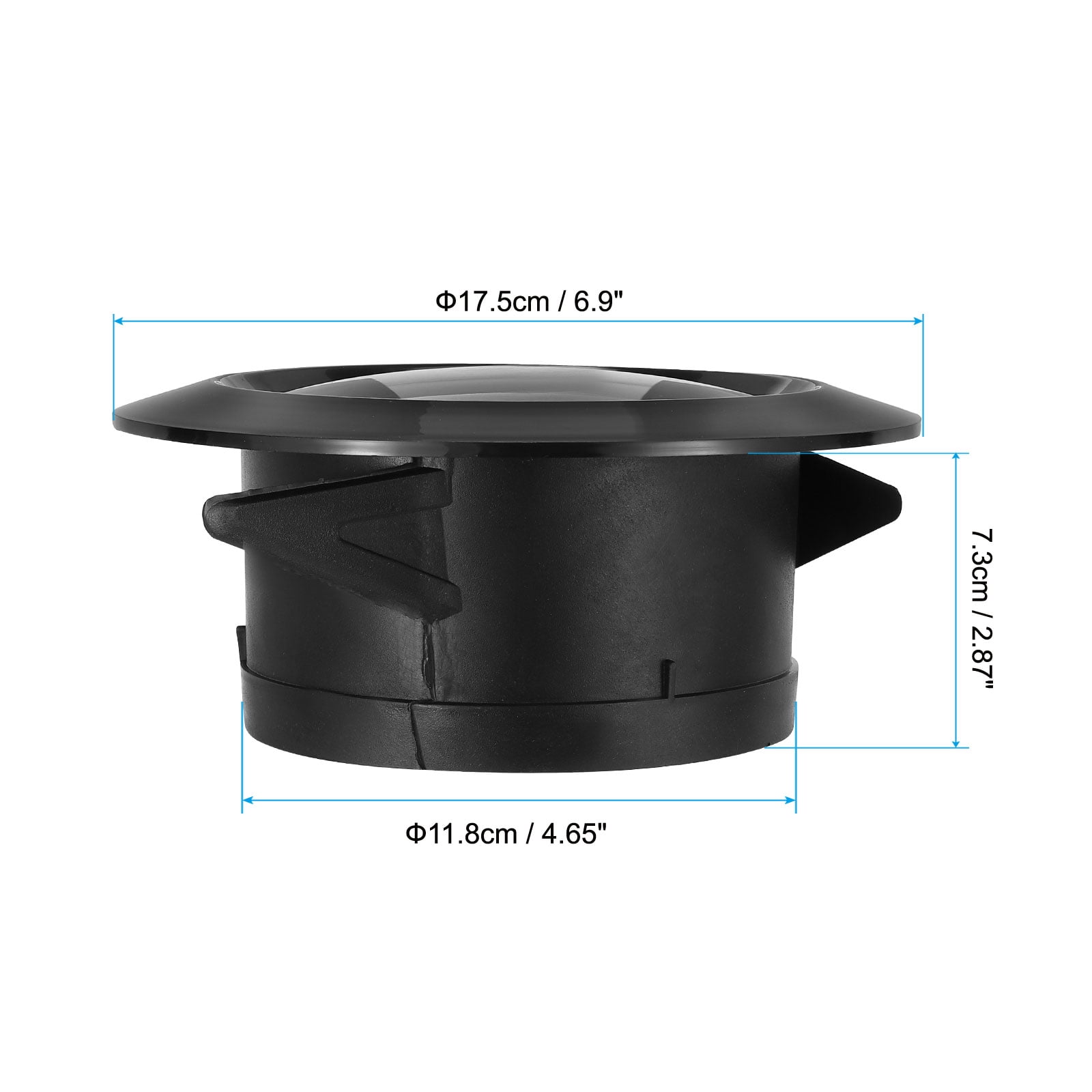 Uxcell 5 Inch Round Air Vent, 1Pcs ABS Adjustable Soffit Exhaust Vent Cover for Home Living Room Kitchen Office, Black