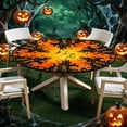 thumbnail image 4 of Halloween Clearance Tablecloth Round Pumpkin Table Cloths Ghost Table Cloth Castle Witch Circle Tablecloth for Dining Halloween Decorations Scary Night Bat Fall Autumn Buffalo Plaid, 4 of 6