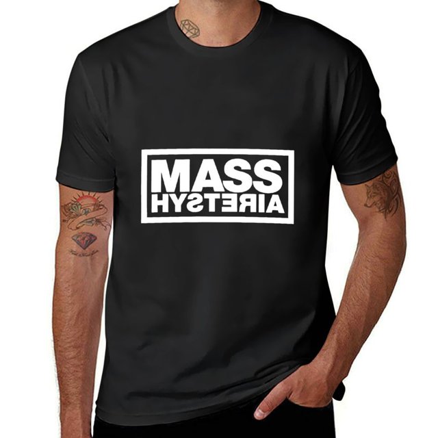 Mass Hysteria Band Rock camiseta francesa en blanco ropa vintage camisetas para hombres paquete