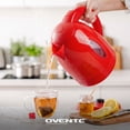 thumbnail image 3 of OVENTE 1.7L Electric Kettle with 1100W Fast Boiling Water, Red KP72R, Best for Coffee or Tea, BPA-Free, Water Level Gauge, Auto Shut-Off, Indicator Light, Boil-Dry Protection & Removable Filter, 3 of 8