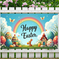 thumbnail image 3 of Happy Easter Backdrop Easter Egg Bunny Scene Birthday Party Wall Decor Background Spring Decoration Photography Props Holiday Banner, 3 of 5
