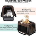 thumbnail image 2 of Cat Carrier, Pet Carrier Airline Approved for Medium Cats 20lbs, Dog Carrier for Small Dogs and Puppies, Soft Sided Collapsible Top Loading Cat Bag Carrier for Travel & Car JM, 2 of 5