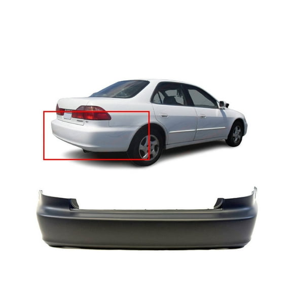 DCP Rear Bumper Cover for 1998 1999 2000 2001 2002 Honda Accord Sedan Primed