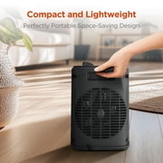 Mainstays 1500W Ceramic Fan-Force Electric Space Heater, Black