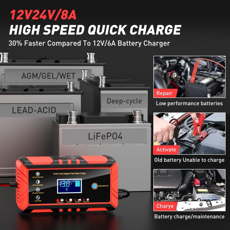 Xueyu 12V/24V 8A Battery Charger with Temperature Control photo 5
